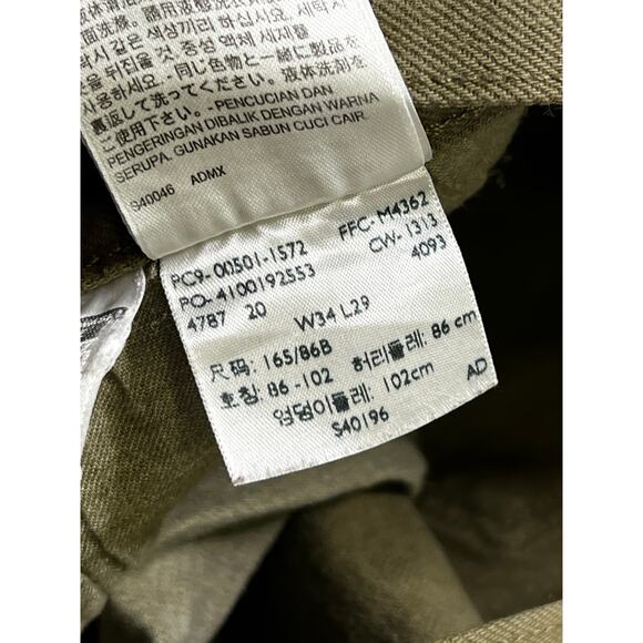 Levis 501 Jeans Mens 34x29 Green Button Fly Straight Fit Denim Waterless Casual - Picture 2 of 13